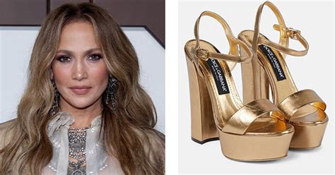 jlo dolce gabbana shoes|Jennifer Lopez Stuns in Towering Gold Heels .